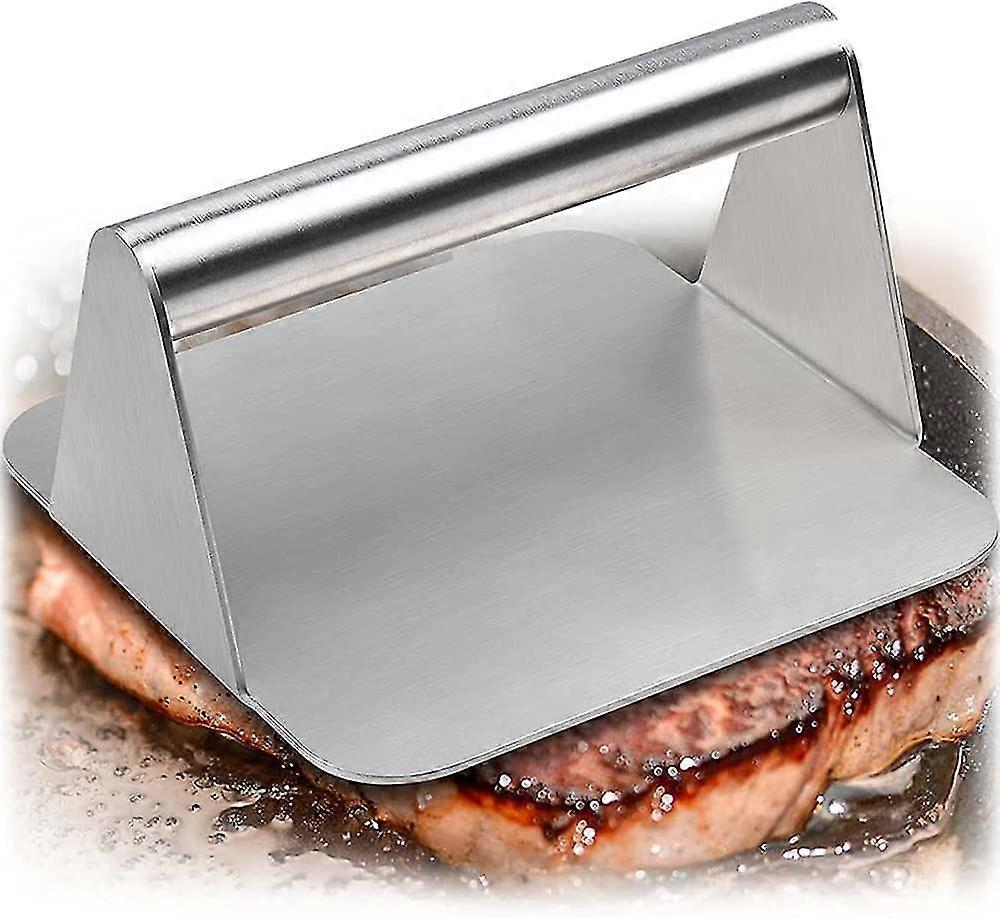 Et Presi, Paslanmaz Çelik Kıyılmış Biftek, Izgara Presi, Saplı Burger Parçalayıcı