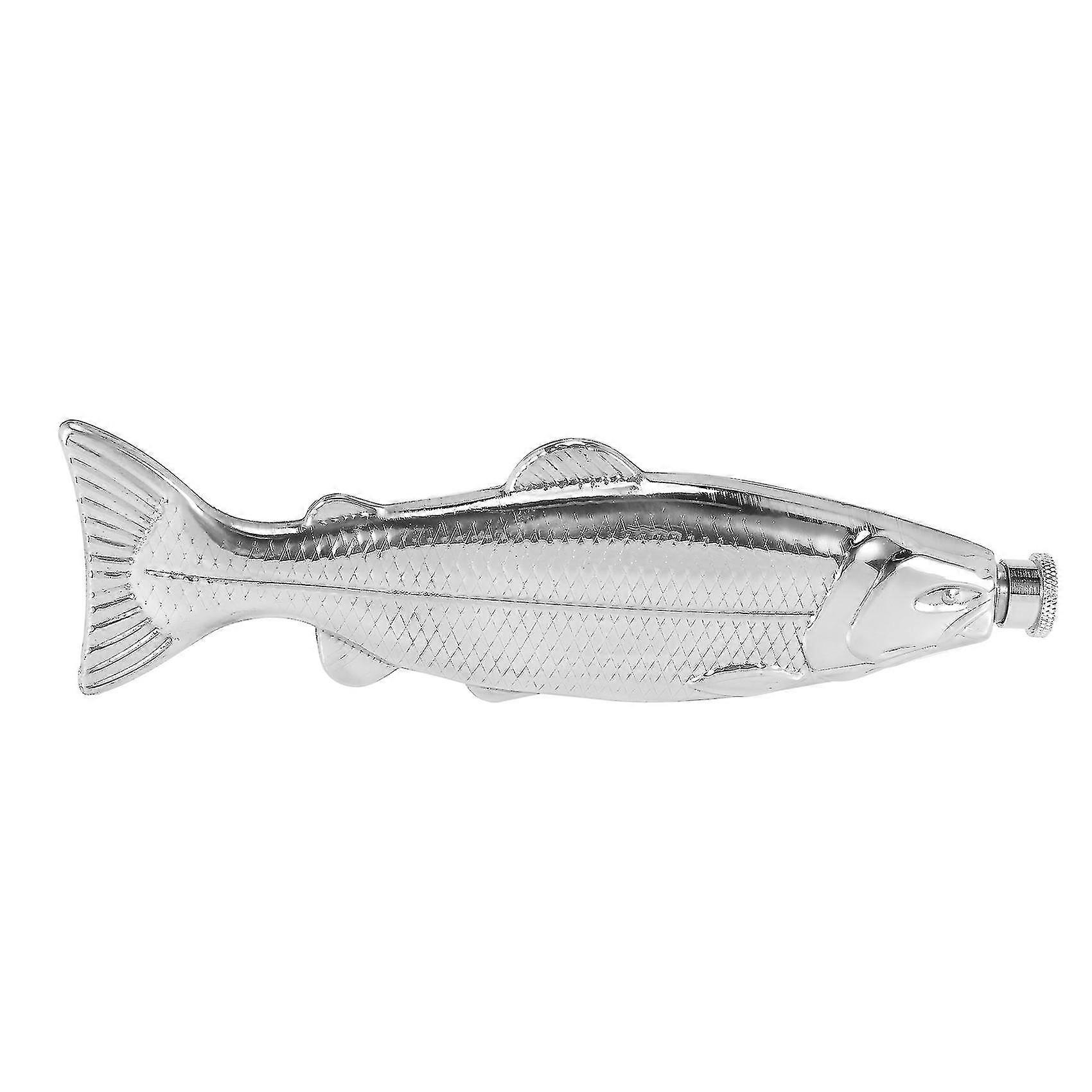 1 Pcs Fish-shape 5oz Bottle Mini Pocket Flask Drinkware Compatible With Outdoor