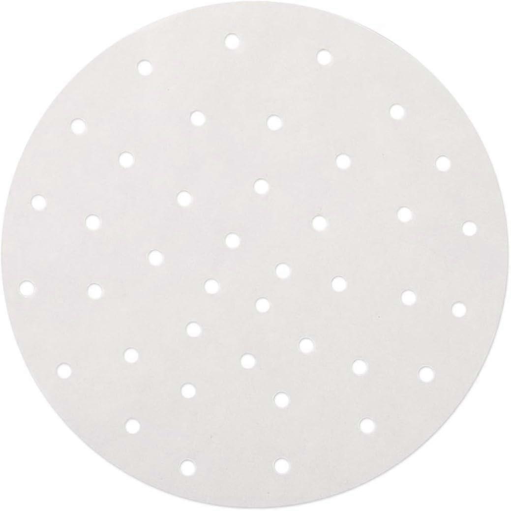 100 Sheets 100Pcs Steam Papers Round Non-Stick Paper Baking Paper, Non-Stick Parchment Paper(23cm in diameter)