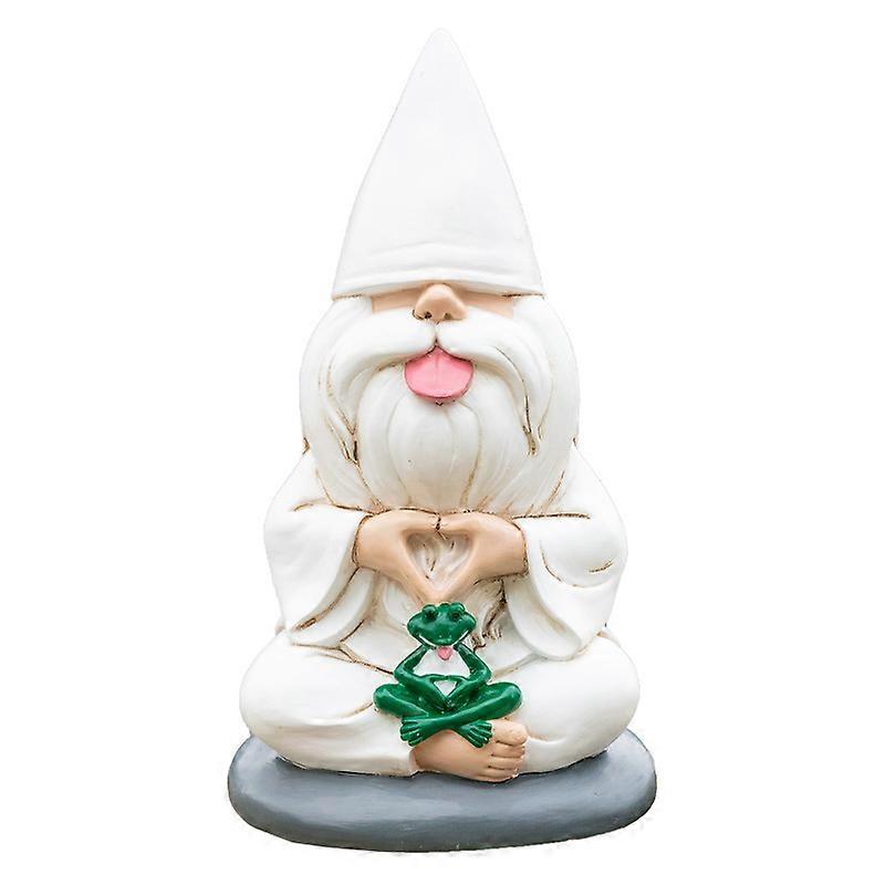 Gnome George with Zen Frog statue