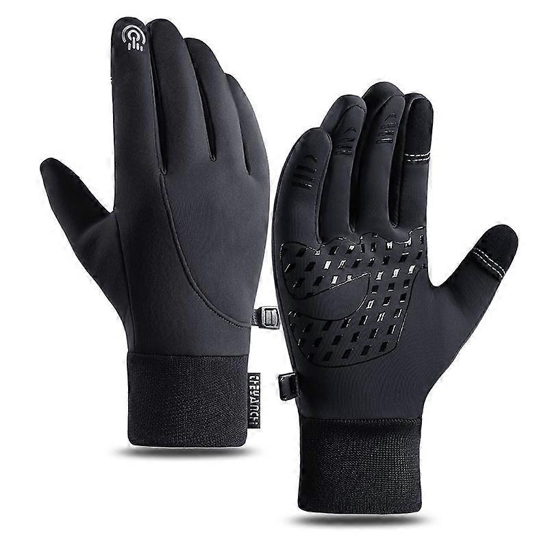 Winter Cycling Gloves, Men's Thermal Gloves, Waterproof and Windp