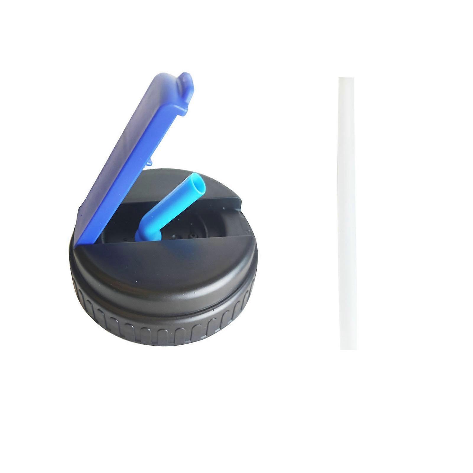 1 Set Jar Lid with Straw Reusable Leak-proof Plastic Beverage Jar Pour Spout Lid Flip Cover Canning Accessories KAESI