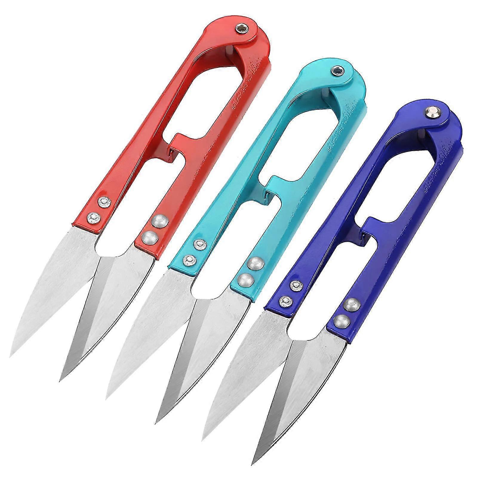 Mixed Color Small Yarn Scissors 12 pcs Pack for Household Use