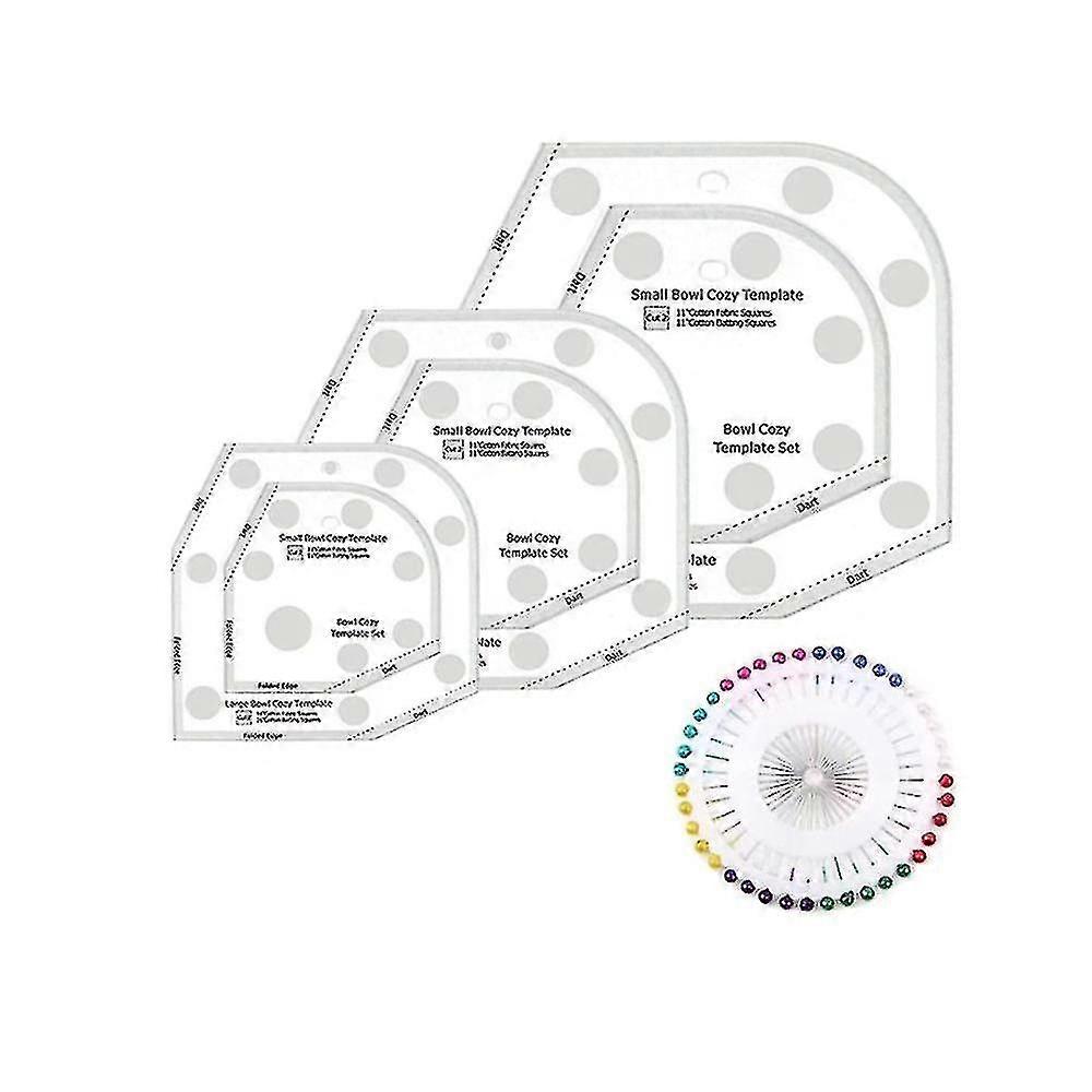 Bowl Template 3 Sizes,clear Acrylic Bowl Wrap Clear Bowl Pattern Template Cutting Ruler Set,quiltin
