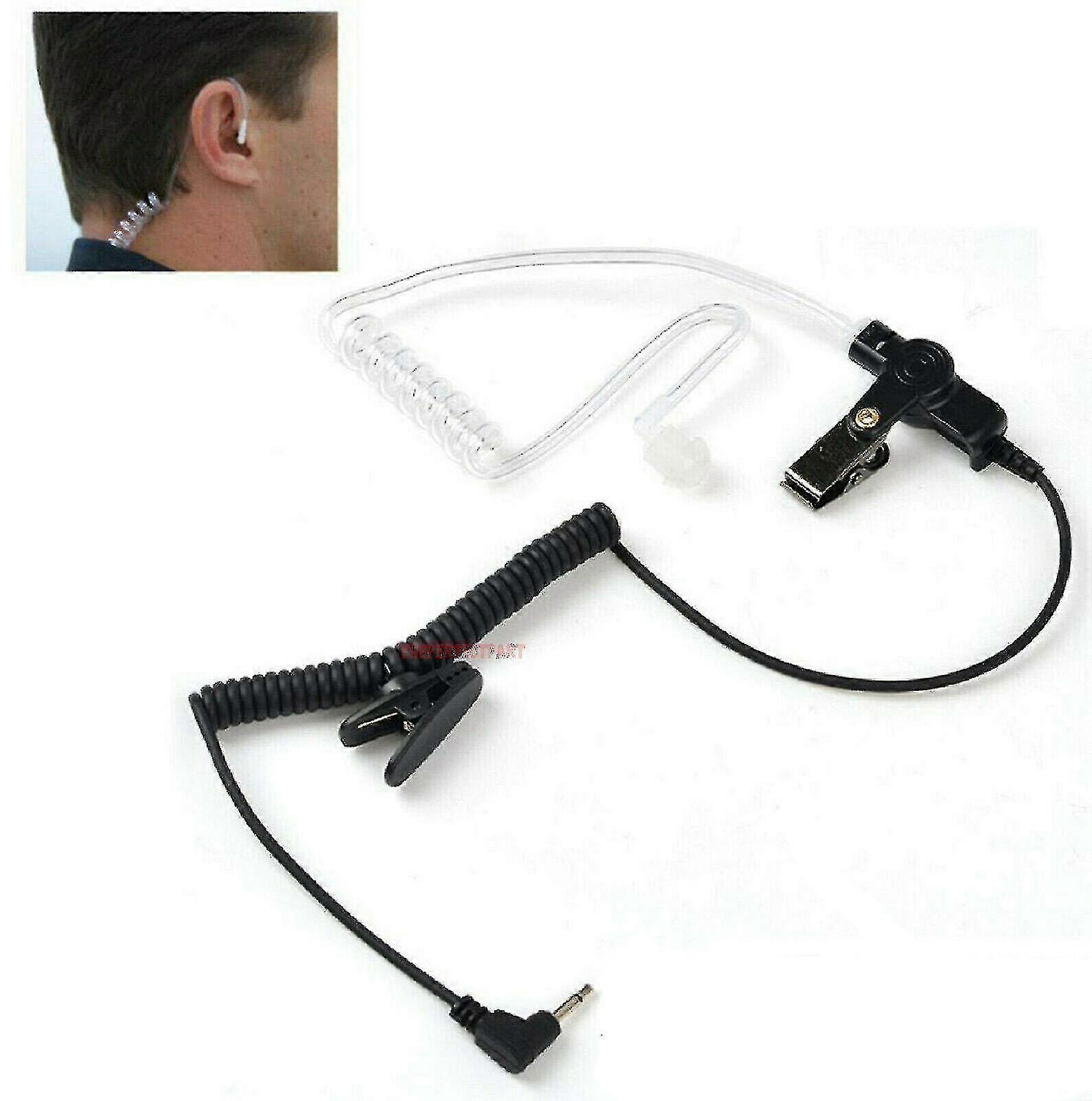 3.5mm Listen Only Acoustic Tube Earpiece Headset For Motorola Speaker Mic