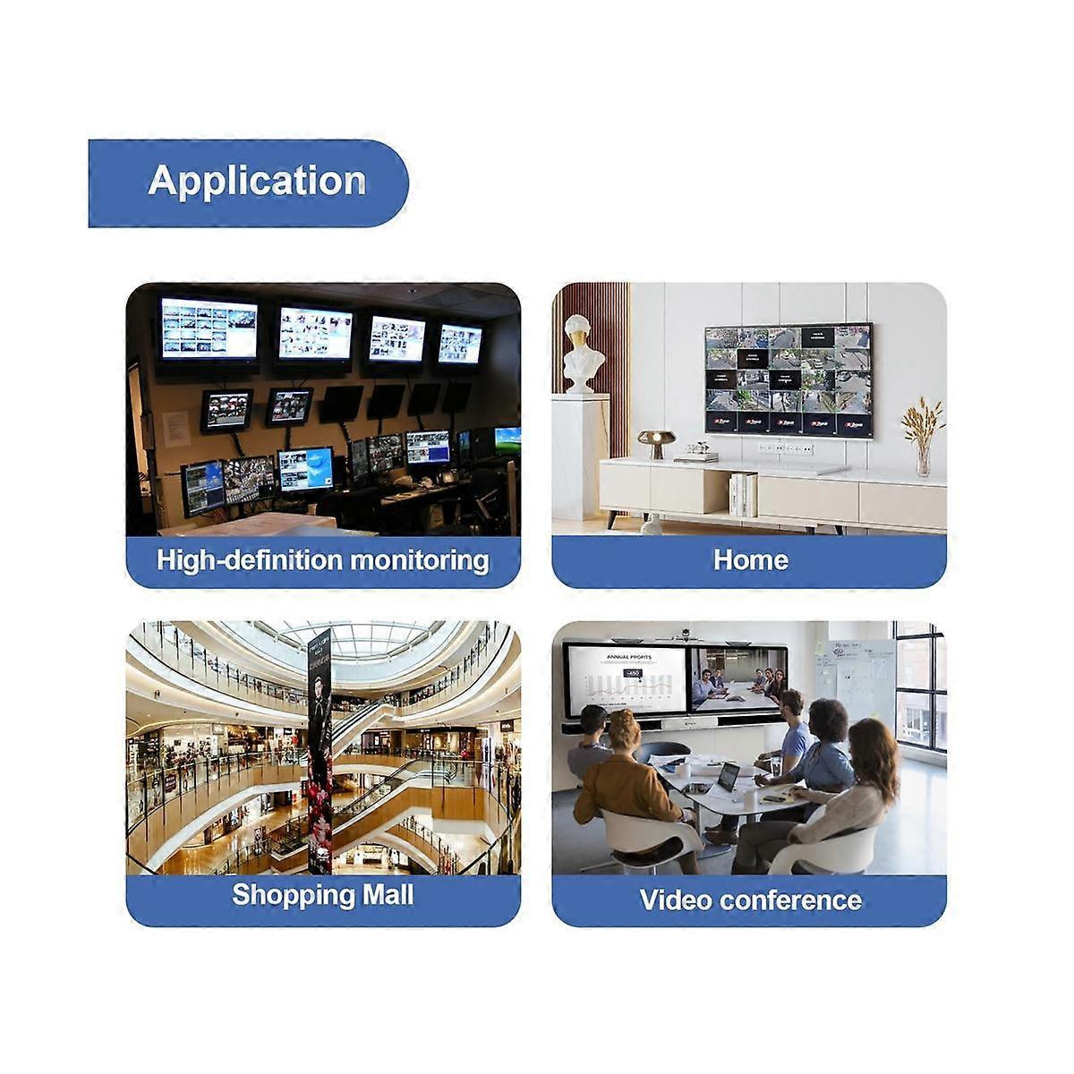 4K -Compatible To AHD Converter for Security Camera Laptop PC Computer To BNC AHD Display Monitor D