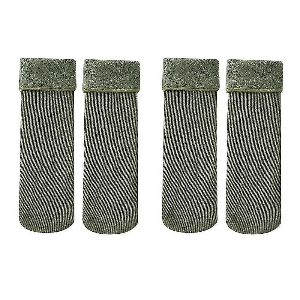 2 Pairs Boys Girls Snow Socks Winter Sleeping Warm Hosiery Home Floor Socks Free