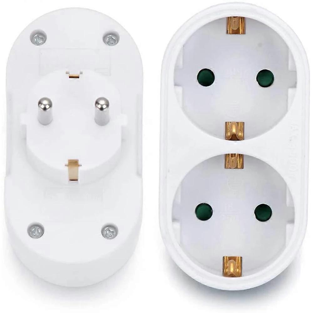 2 Slot Dubbele Stekker Meerdere Plug Socket Multi Plug Adapter Horizontaal X