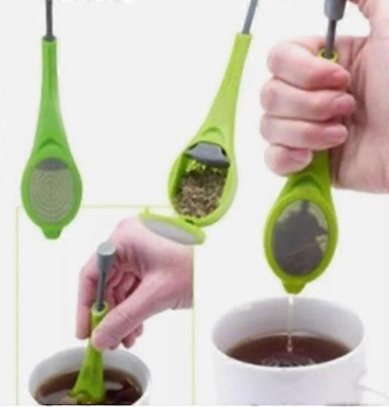 Reusable loose tea leaf infuser strainer filter diffuser squeeze silicone bag
