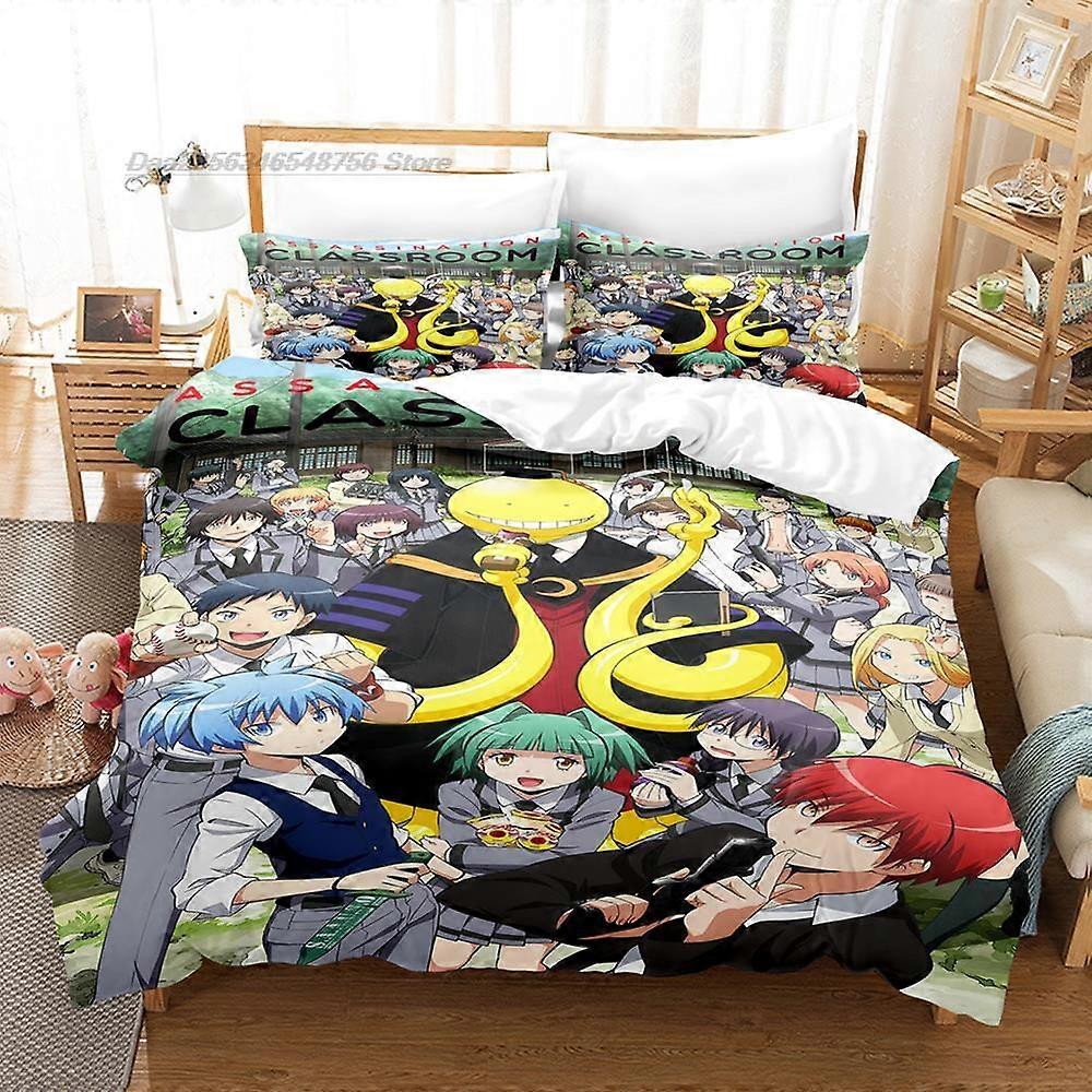 y49 Lakan Assassination Klassrum Sängkläder Set Enkelrum Full Queen King Size Säng Set Aldult Barn Sovrum Påslakan Sets 3D-tryck Kawaii Säng Hon