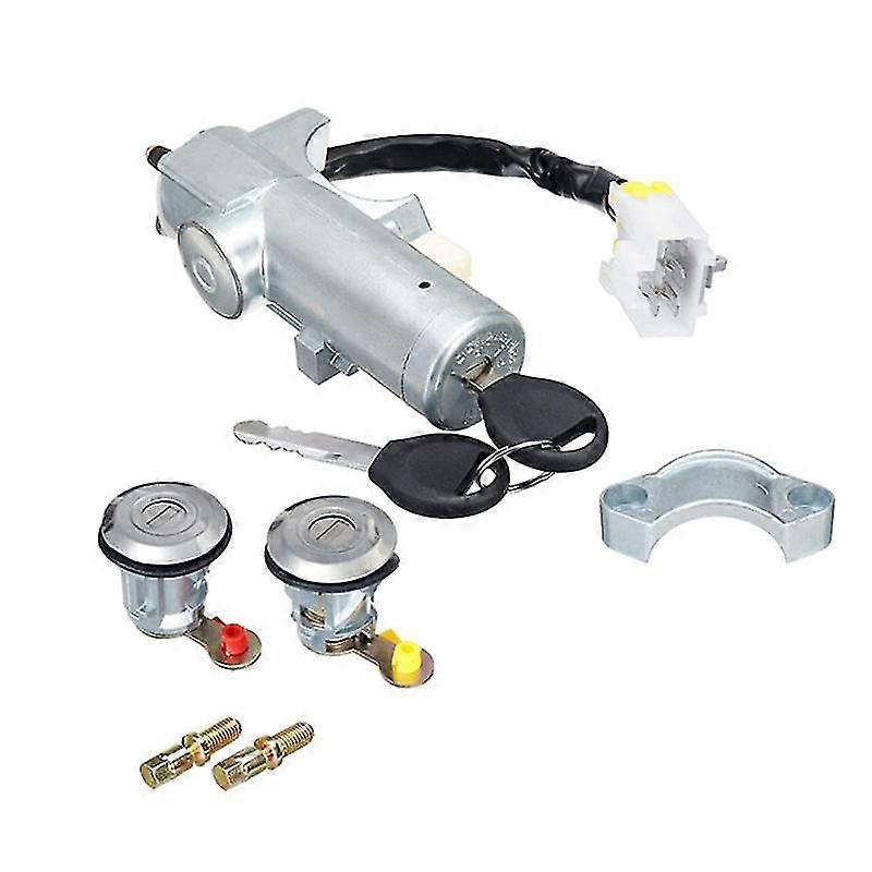 Car Ignition Switch Left Right Door Lock Set with 2 Keys for Navara D22 1997 1998-2003 2004 2005 20