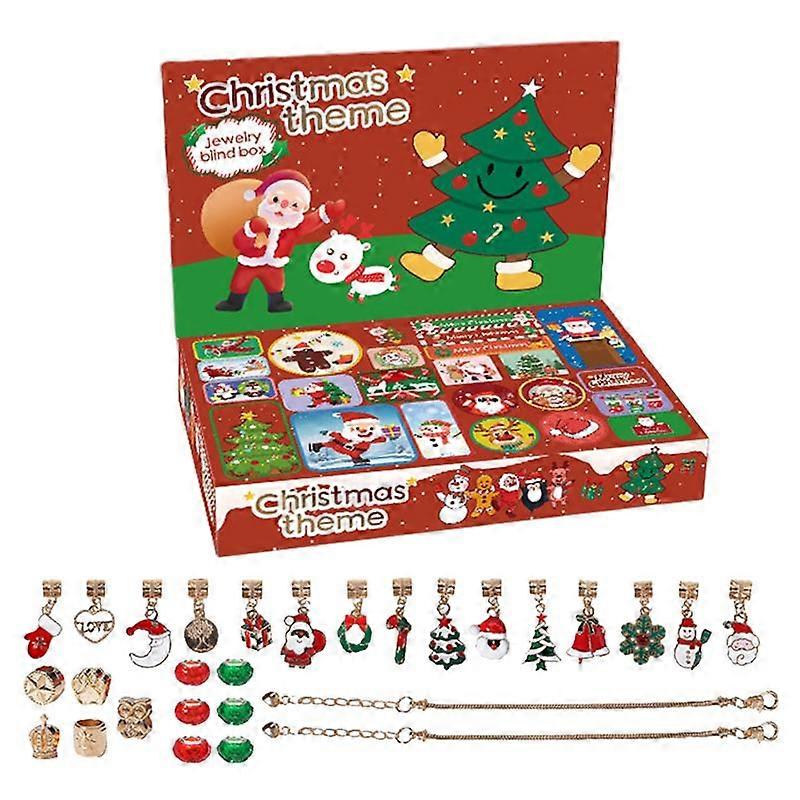 Advent Calendar Jewelry Making Advent Calendar 2024 24 Days Countdown To Christmas Christmas Bracelets Countdown Calendar Jewelry Making Kit For