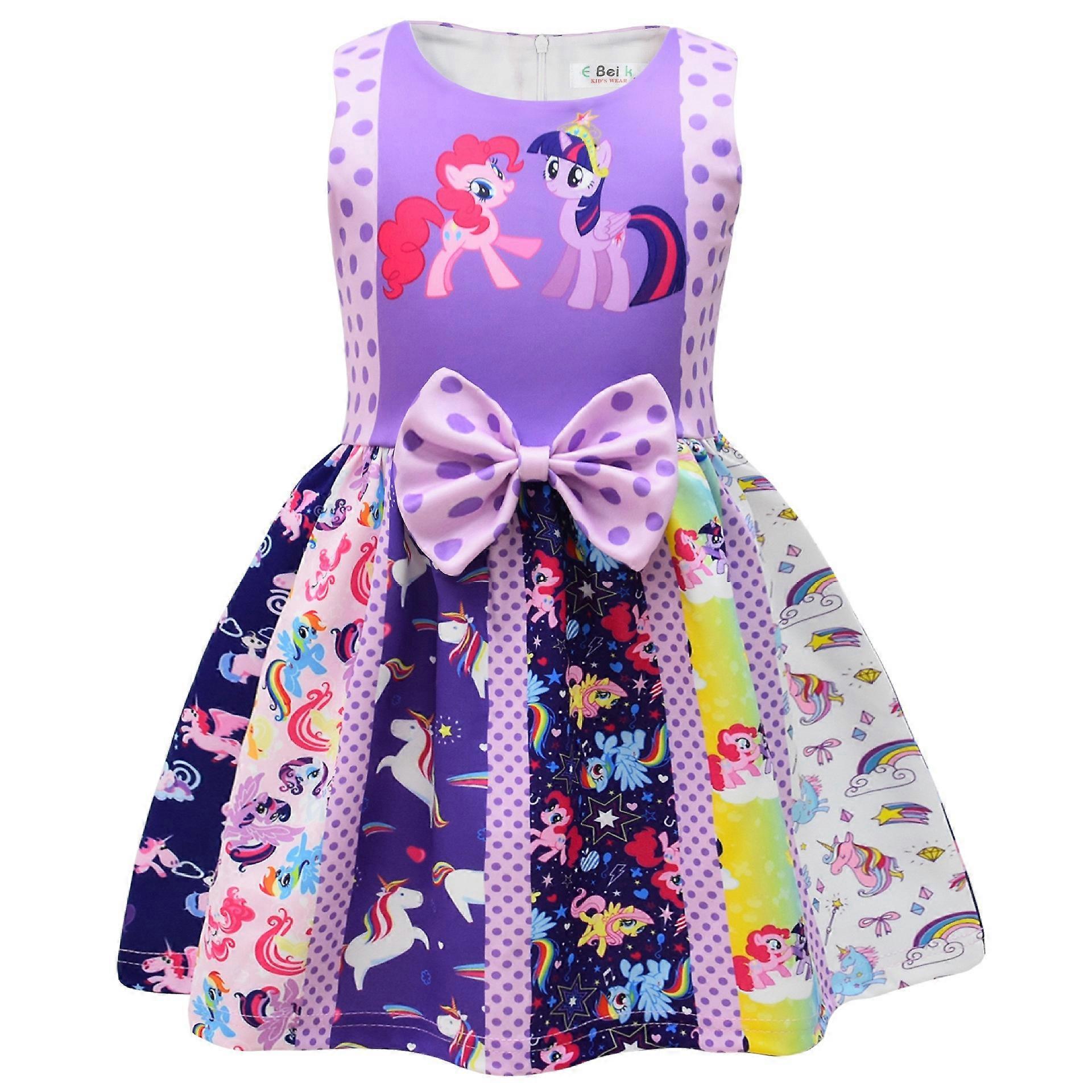 2023 nouveau numéro cm imprimé Mickey Mouse filles robe filles noeud robe
