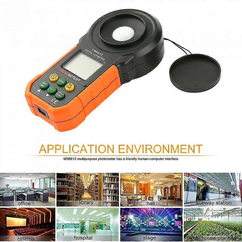 Ms6612 Digital Luxmeter 200,000 Lux Light Meter Test Spectra Auto