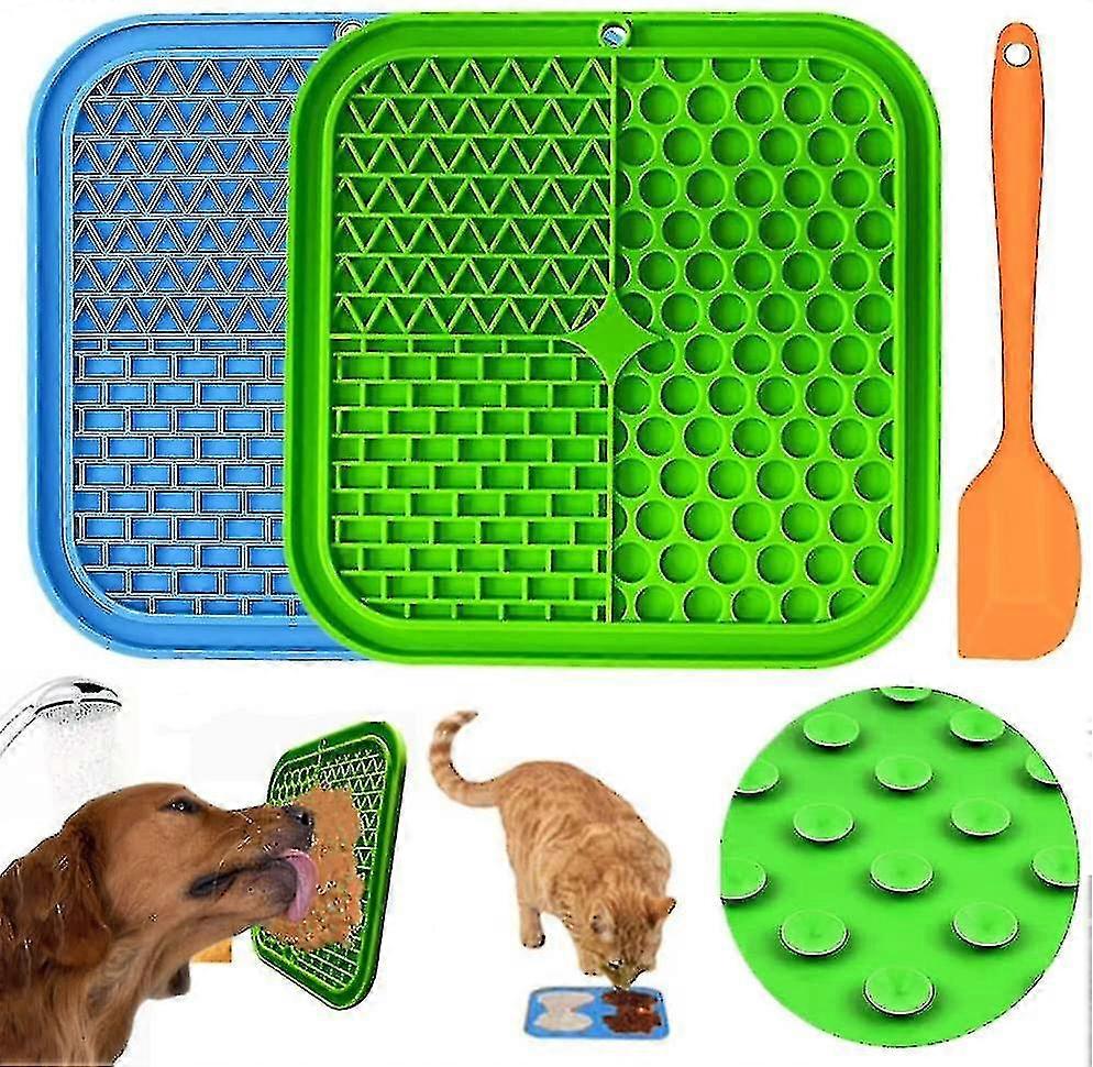 3pcs Dog Lick Mats With Suction Cup, Dog Food Mat Feeding Dog Bowl, Food  Grade Silicone Pet Lick Mat