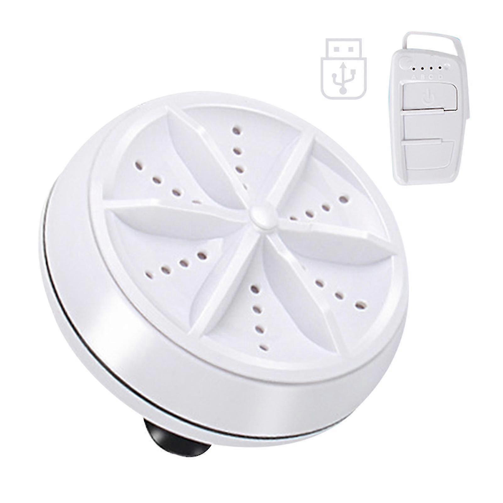 Multifunctional Ultrasonic Washing Machine 9cm Round Mini Portable Cleaning Tool-A