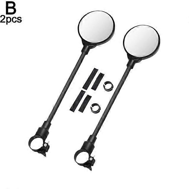 1/2pcs 360 Rotatable MTB Road Bike Motorcycle Bendable Mirrors Rearview Mirrors Long Bicycle Rearview Adjustable Handlebar H5C2