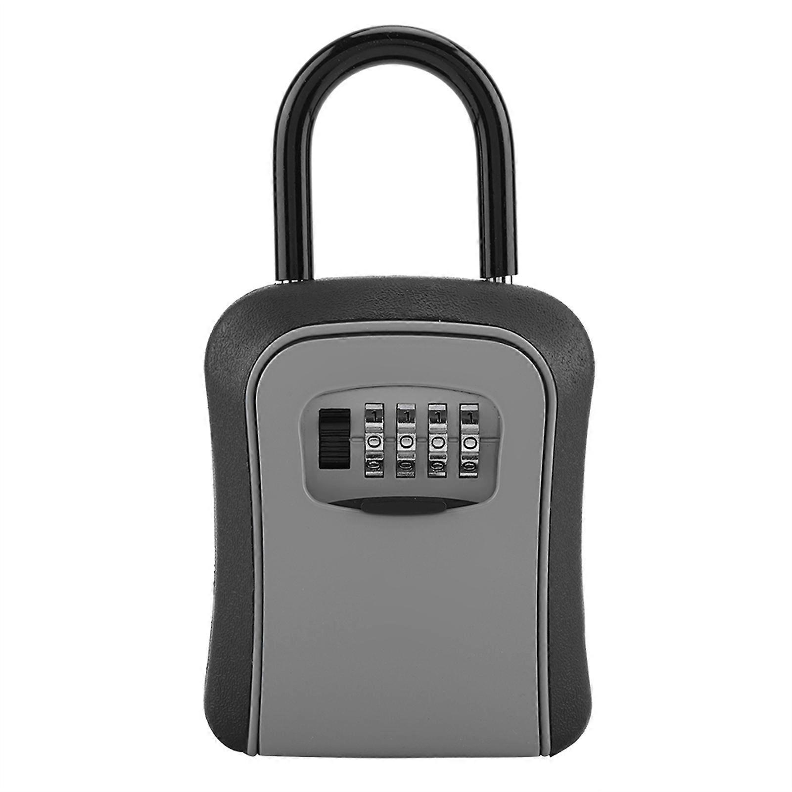 Wall Mount 4 Digit Combination Key Safe Lock Box Security Storage Organizer