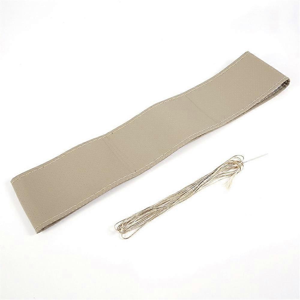 Car Steering Wheel Braid Cover Needles And Thread Artificial Leather Car Covers Suite 4 Color DIY Texture Soft Auto Accessories