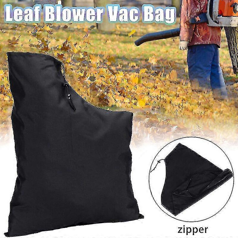 Lawn Shredder Strong Polyester Leaf Blower With Zipper Black