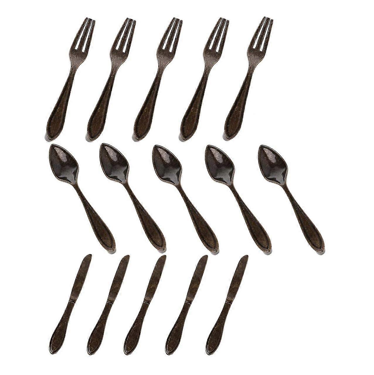 15 Pcs Knife Spoon Fork Kitchen Cabinet Closet Drawer Pull Handles Knobs 3-inch Center To Center