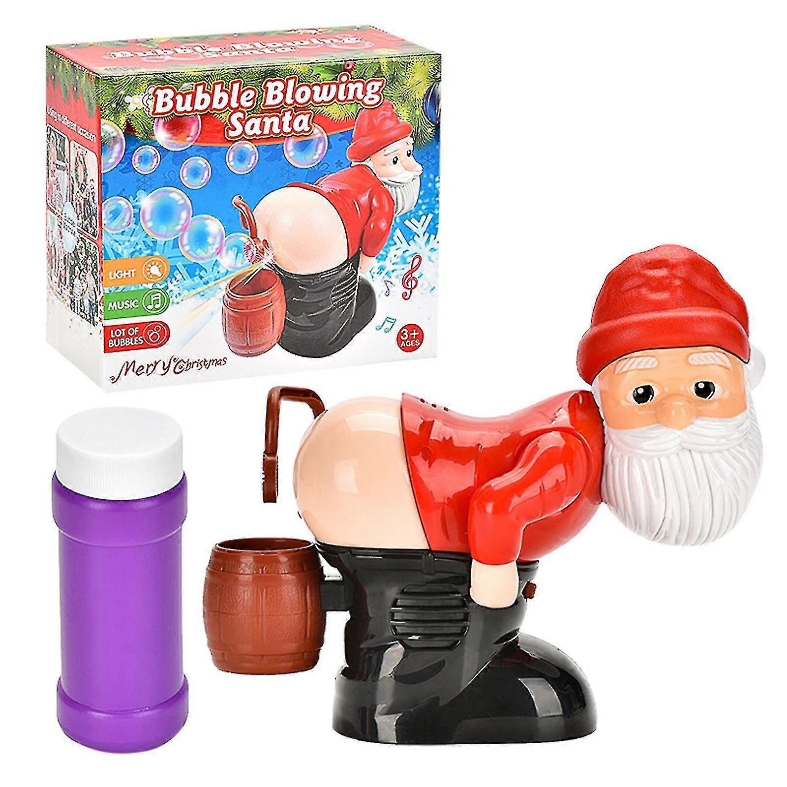 Αστεία Άγιος Βασίλης Αυτόματη Fart Bubble Machine W / Φώτα &; Μουσική-q