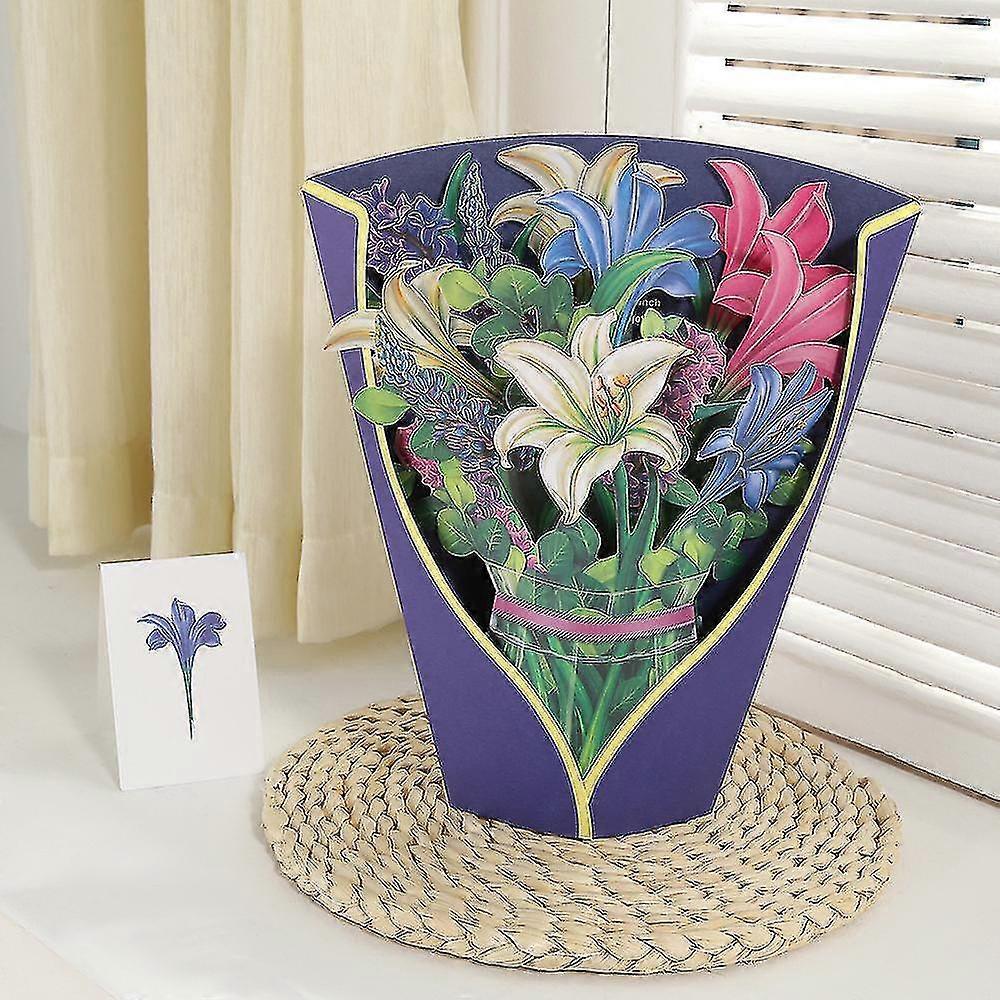 Muttertagsgeschenk Pop Up Blumenstrauß Grußkarte