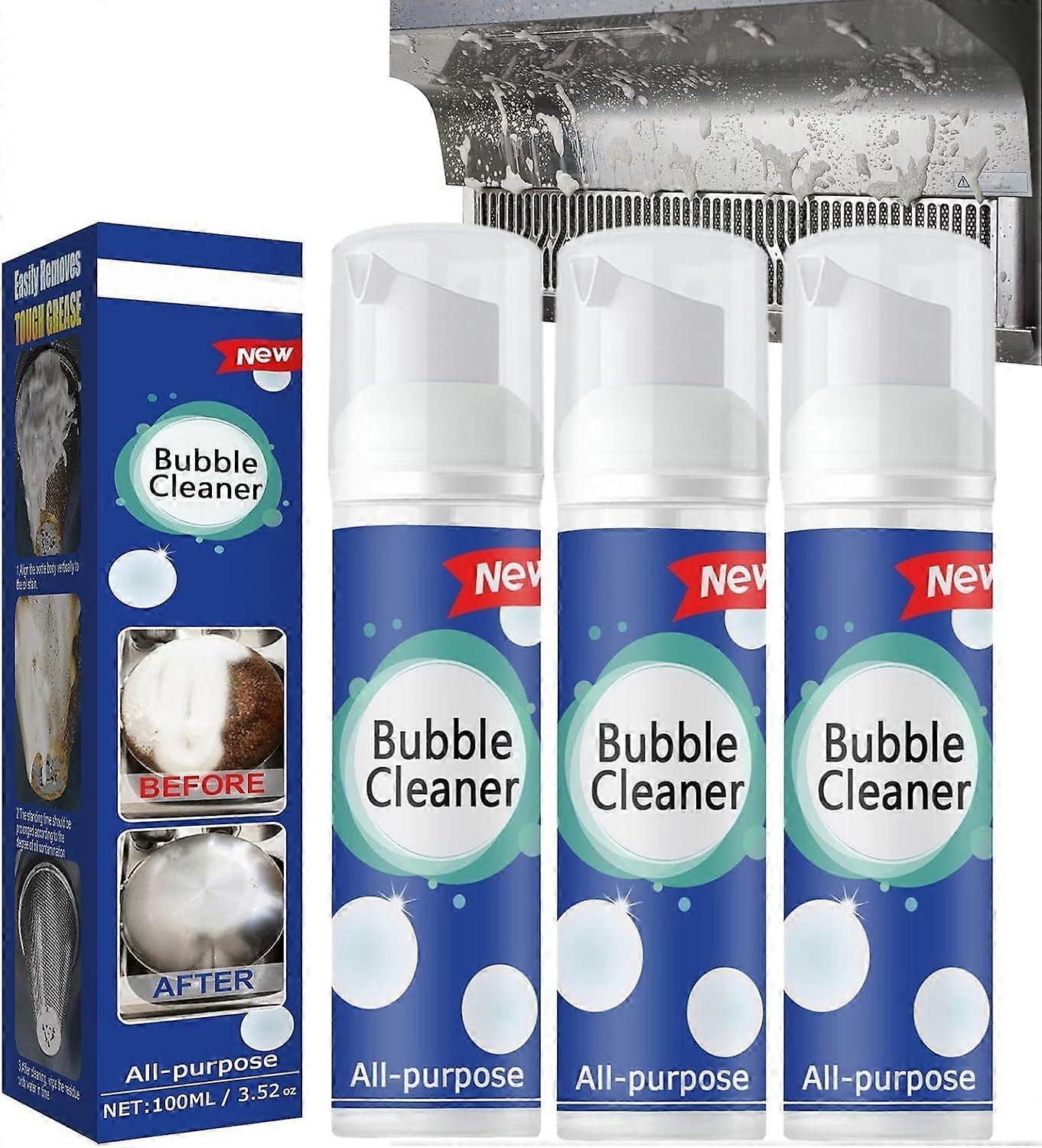 Mousse nettoyante à bulles, spray nettoyant à bulles nettoyant moussant pour taches d’huile lourde, nettoyant à bulles tout usage pour cuisine en spray, nettoyant pour taches d’huile à bulles