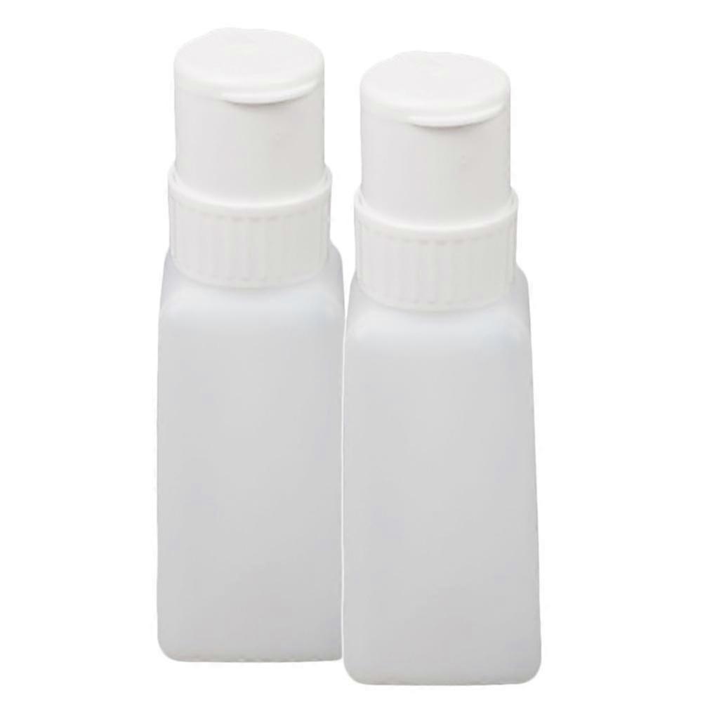 2Pcs Plastic Nail Polish Remover Pump Dispenser Lockable Push Down Bottle