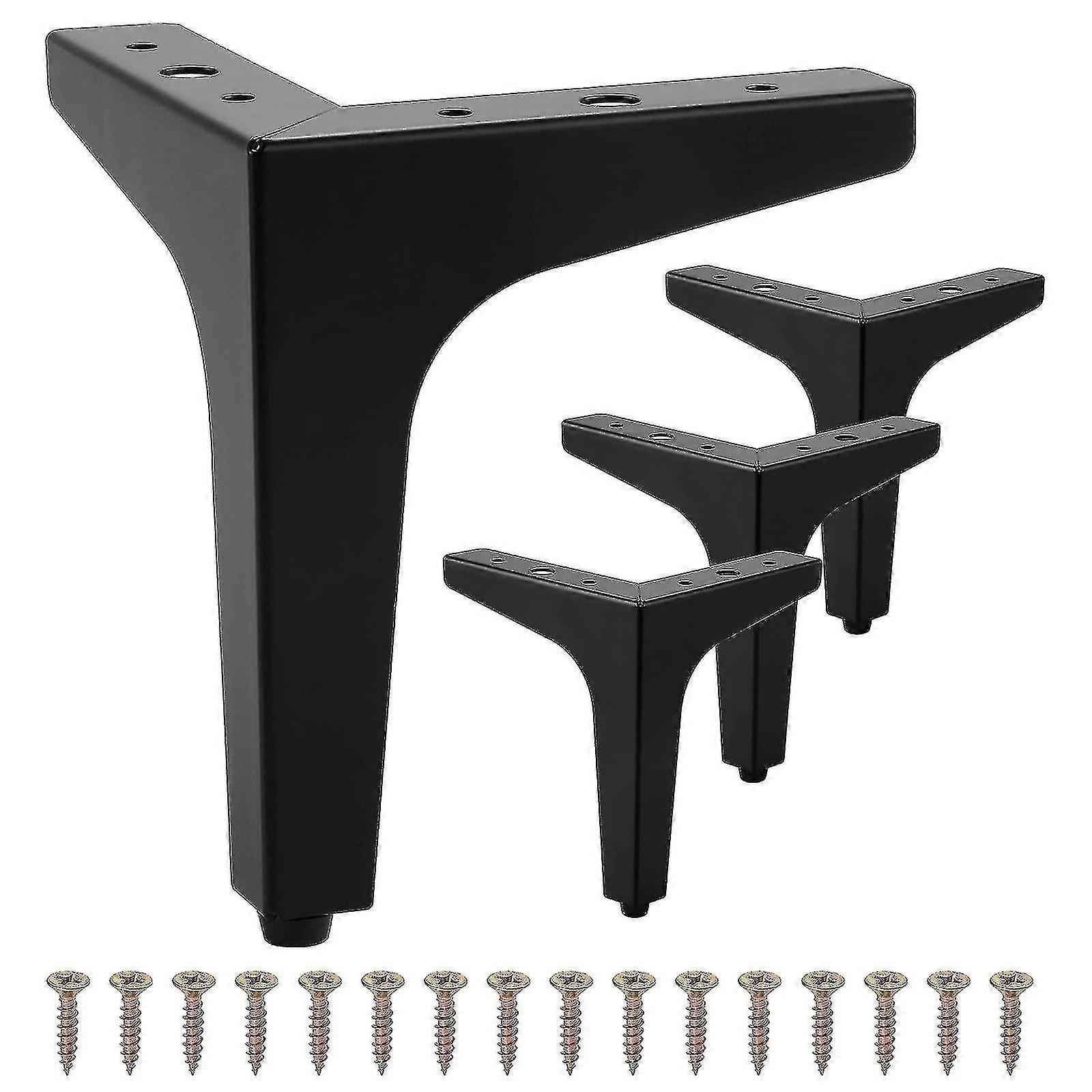 4個10cmの金属家具ソファ脚モダンな三角形の家具フィートキャビネット食器棚のためのDIY交換