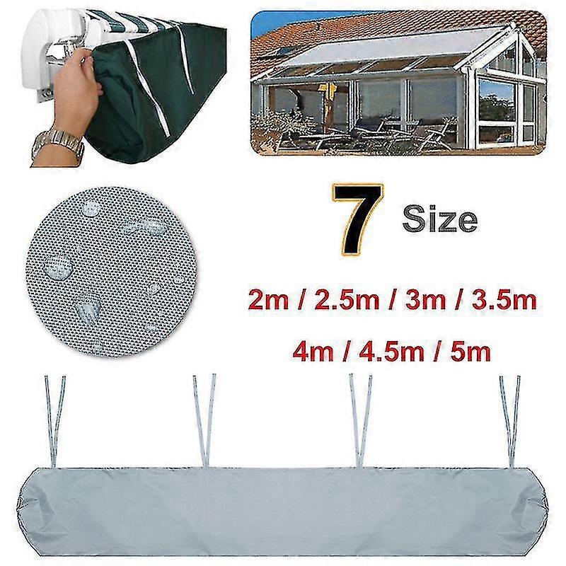 Auvent de patio extérieur Housse imperméable à l’eau Volet roulant télescopique Couverture imperméable à l’eau Couverture de protection contre la poussière Couverture