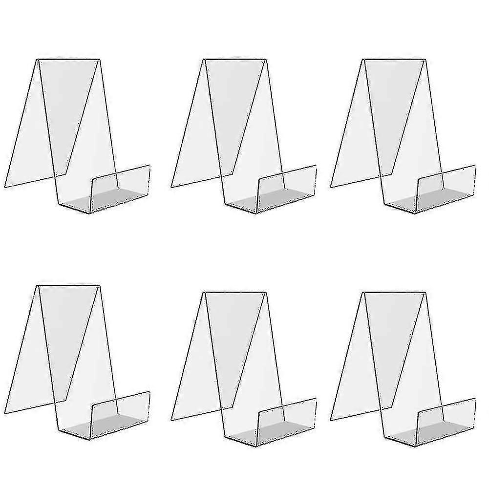 6 Packs Clear Acrylic Stand,transparent Display Stand, Stands For Display, Acrylic Bookshelf