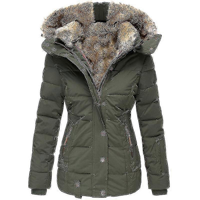 Women's Down Coat Winter Regular Warm Casual Daily Jacket Long Sleeve