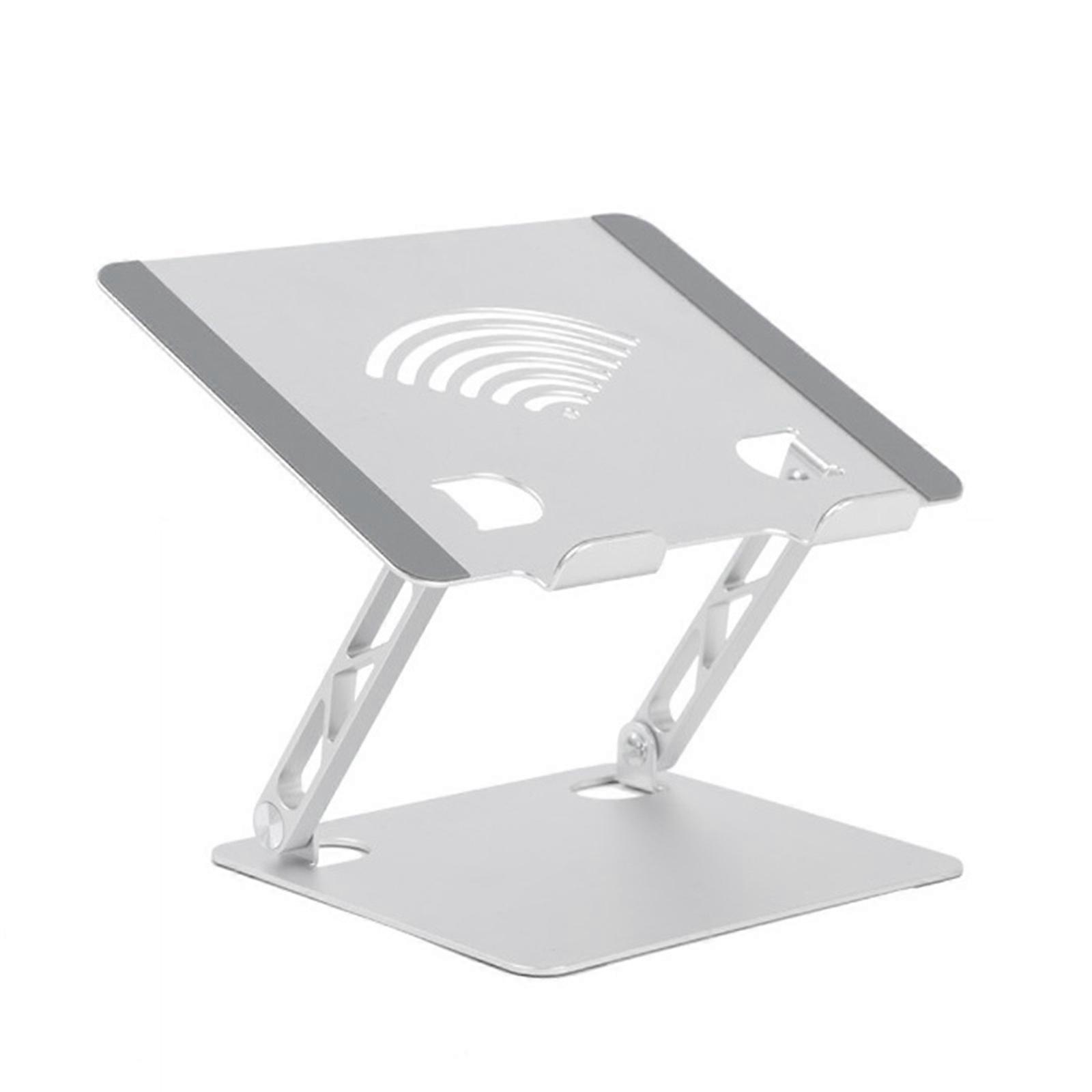 Foldable Laptop Notebook Stand Computer Holder Riser Silver Adjustable Base