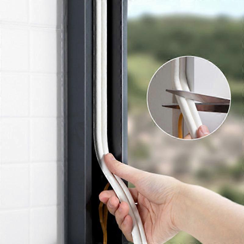 Portable Door Window Weatherstrip PU Foam Self Adhesive Tape Dustproof Weatherstrip Soundproofing Tools