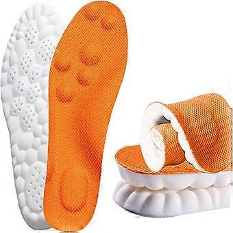 Women's men's arch support memory foam insole (6/6.5UK, orange), comfortable massage insole, sports shoes, sneakers, work boots, breathable shock abso