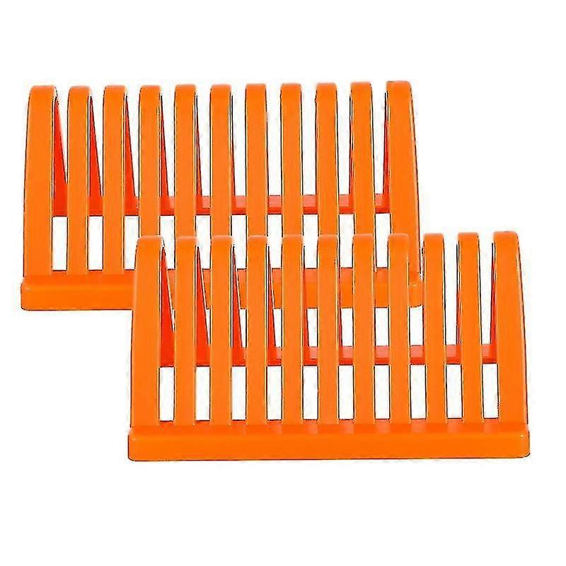 Orange Kitchen Utensil Stand And Shelf 2 Piece Glass Slides