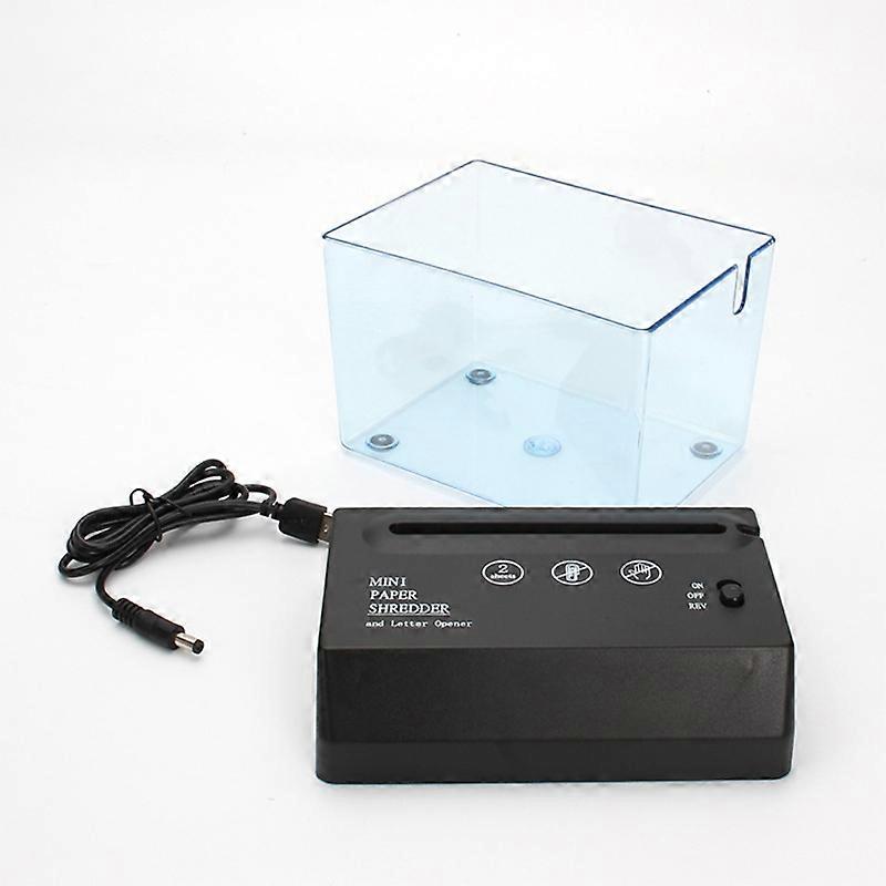 USB /AA Battery Powered Strip Cut Paper Shredder Paper Smash Tool Home Office