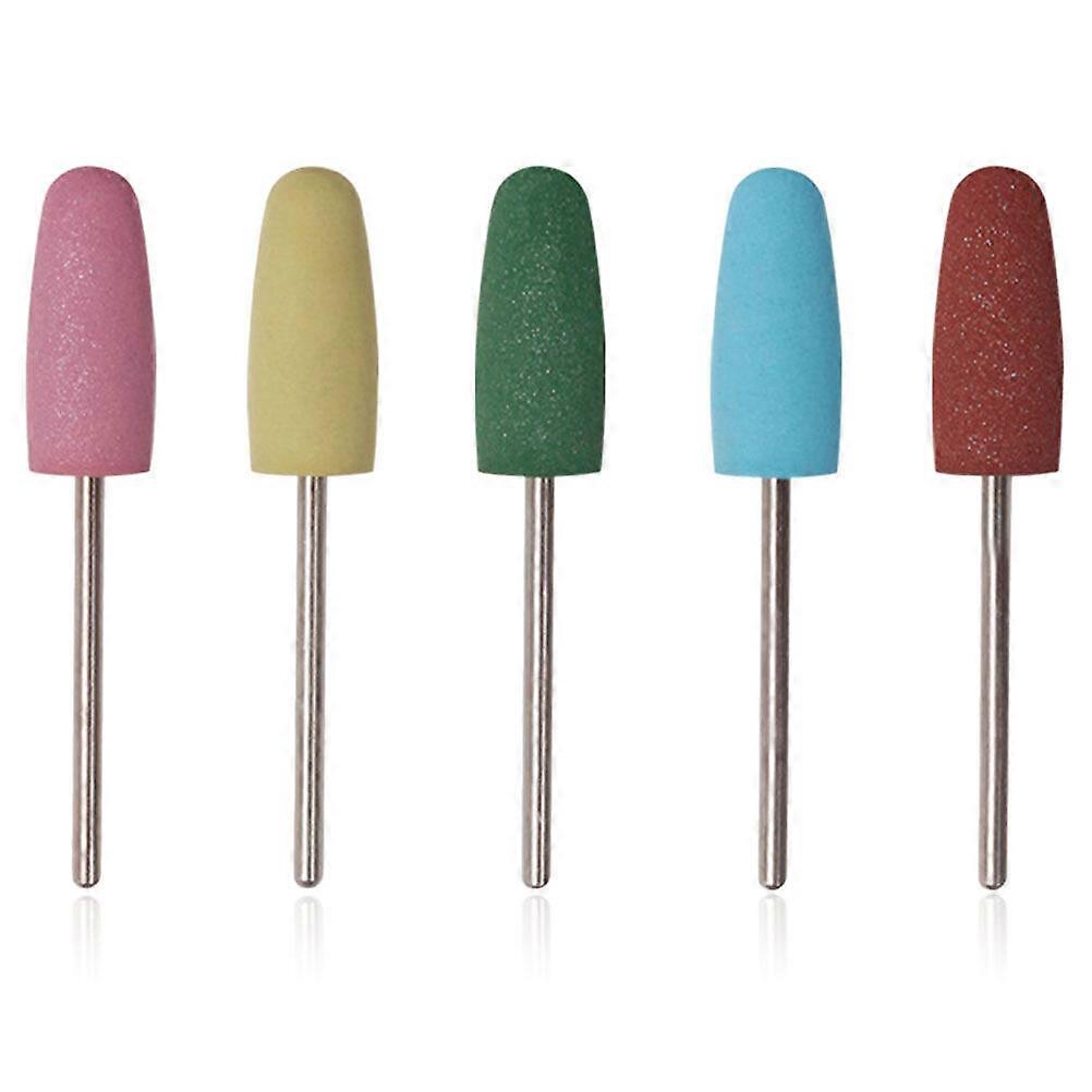 5 Stück Maniküre-Bohrer Bits Nail-Art-Polierbohrer Bits professionelle Nagelschleifkopf-Werkzeuge