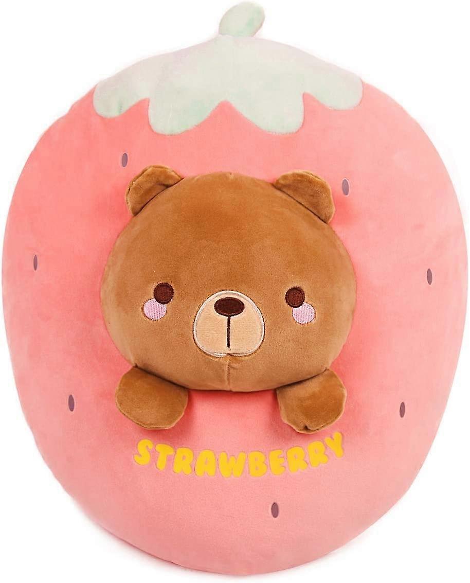18 "クマのぬいぐるみかわいいイチゴのぬいぐるみカワイイスクイーズアニメクマぬいぐるみSoft抱きしめ枕ぬいぐるみのおもちゃのギフト子供のための男の子の女の子のHallowe