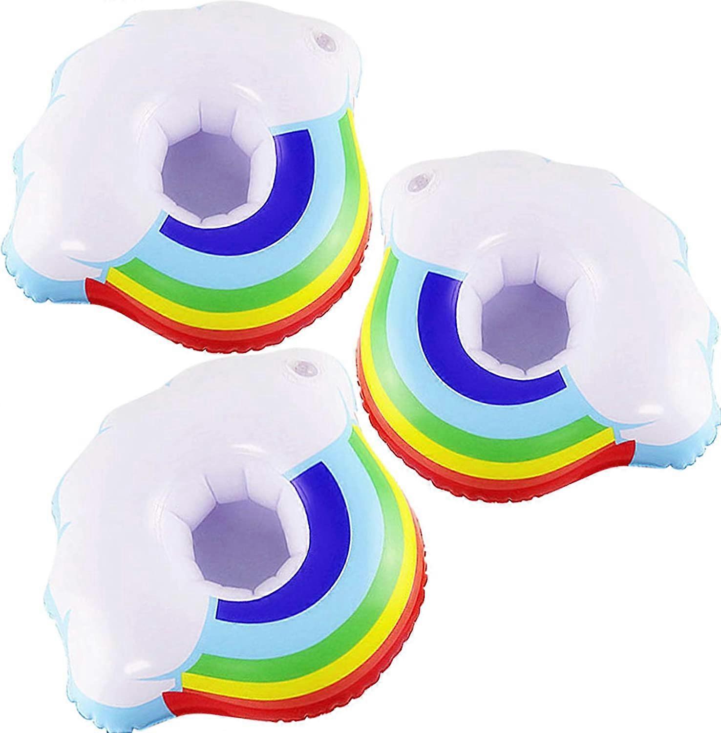 Inflatable Drink Holder 3 Pack Drink Pool Floats Cup Holders for Summer Pool Party, Variety Shape to Choose
