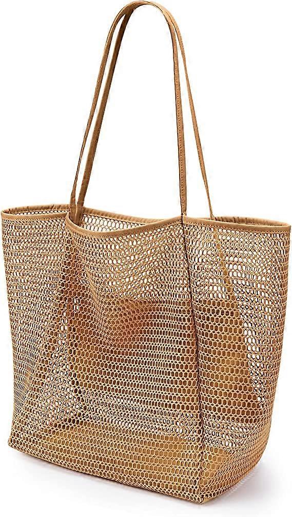 Mesh Tote Bag, Large, Brown