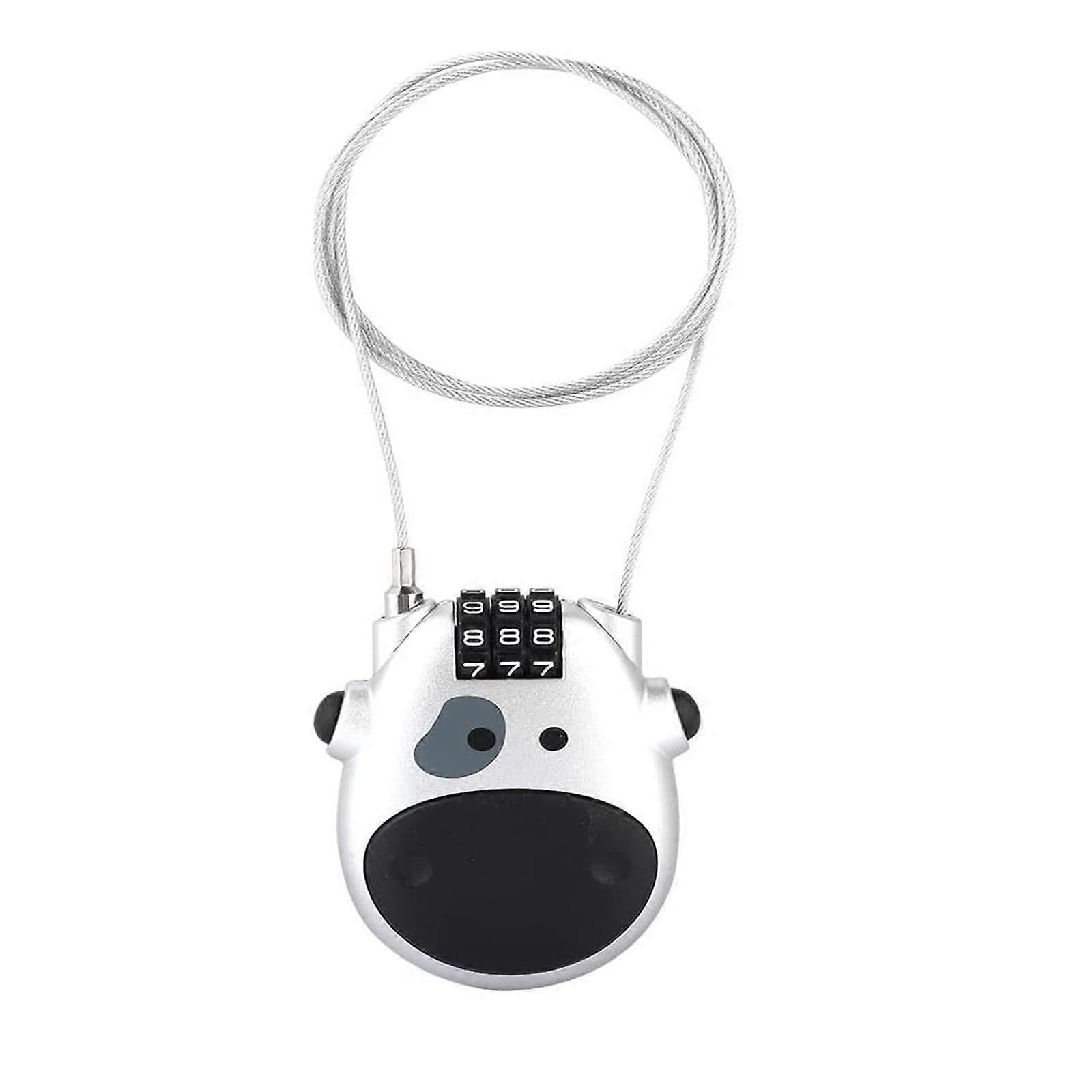 Serrure combinaison de vlo, Cble Antivol Compact,Antivol Avec Code 3 Chiffres,Antivol Cble Rtractable,Antivol Scooter, Antivol Combinaison Vlo,Anti