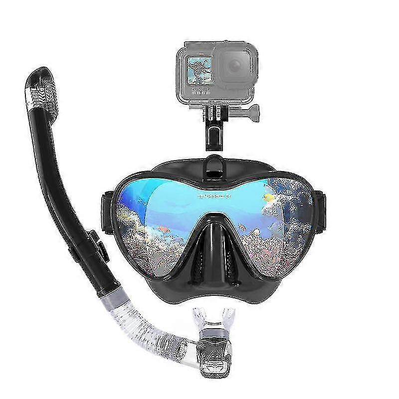 Diving Goggles With Gopro Bracket Free Diving Snorkeling Mask With Dry Top Snorkel Tw