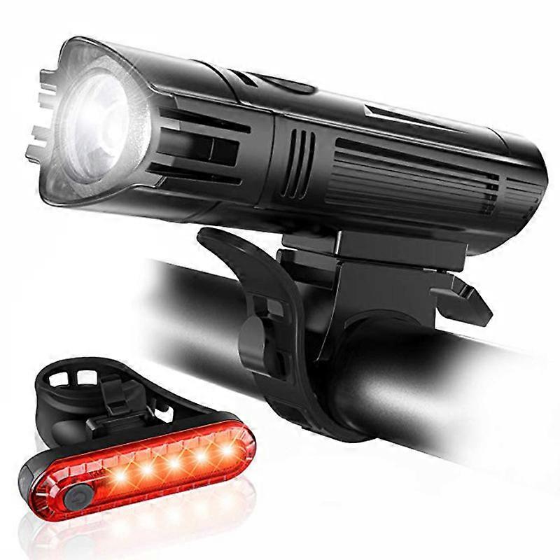 1000 Lumen Usb Rechargeable Bike Light Set, 3 Led Bike Headlamp Super Bright Headlight Ipx5 Waterproof Bicycle Safety Flashlight 360 Rotation 3-switch