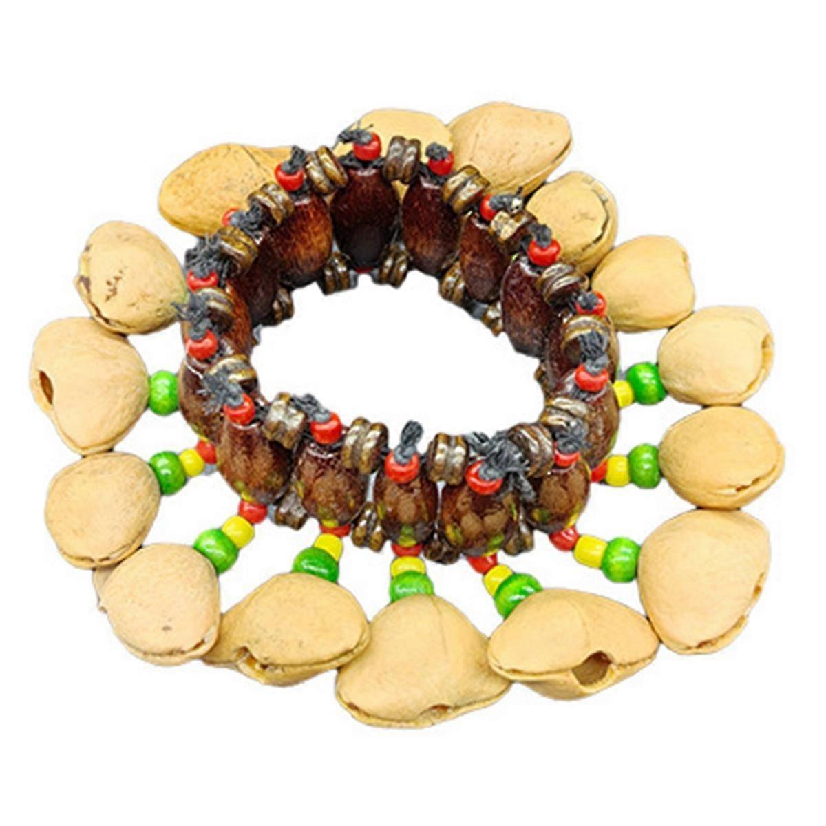 Indonesian Handmade Fruit Shell Hand Bell Fruit Adult Children Dance Performance Rhythm Instrument Hand Bell Brown