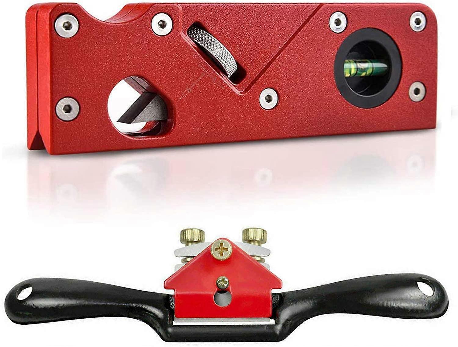 RedSYWAN Newest Block Planer Woodworking & Adjustable Spokeshave, Planer Chamfering Trimming Planer DIY Hand Tools Smoothing Plane Woodcraft Corners E