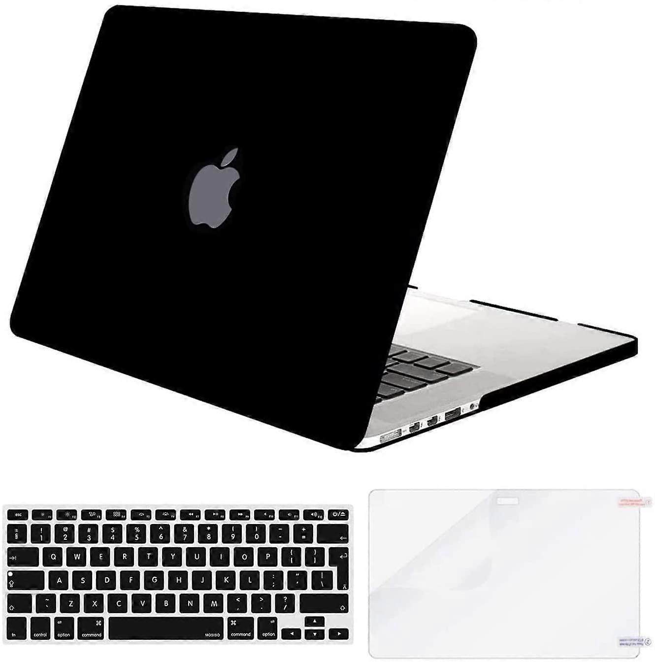 Black Compatible with MacBook Pro Retina 13 inch Case (Models: A1502 & A1425) (Older Version Release 2015 - end 2012), Plastic Hard Shell Case & Keyb