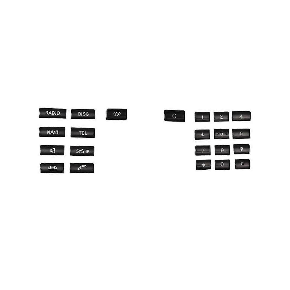 Car Center Console Cd Multimedia Button Frame Cover Sticker For E Class W212 2010-2011(black)