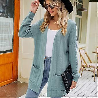 Maglione Lungo In Maglia Morbida Cardigan Lungo Donna In Maglia Drappeggiata | Comodo, Aperto Davanti, Con Tasche, Perfetto Autunno/inverno Maglione Drappeggiato Aperto